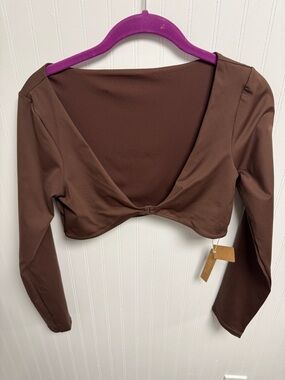 Skims Recycled Long Sleeve Shurg Cocoa Large NWT